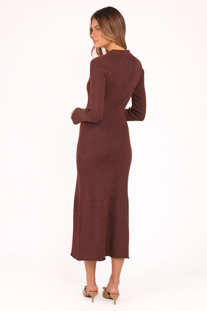 Makenna Knit Dress Brown