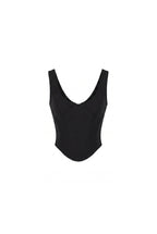 Black corset in Italian mesh with a zipper
