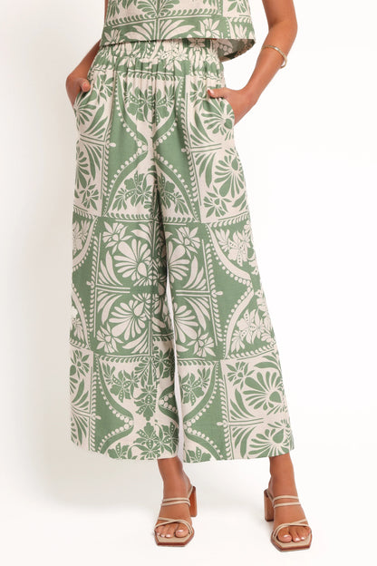 Nevin Pant Green Floral
