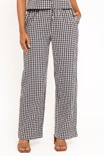 Hilda Pant Set Black Gingham