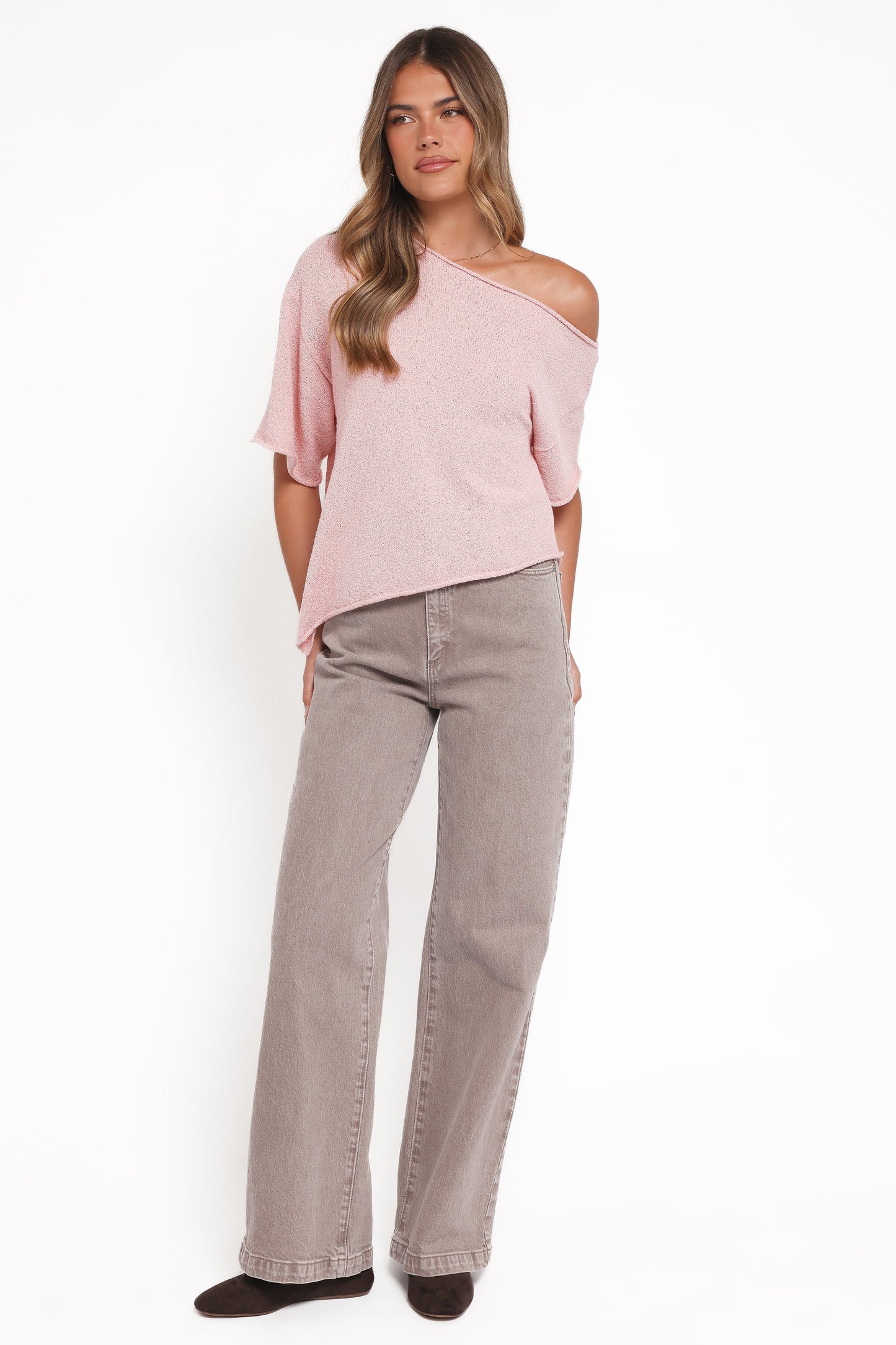 Ardena Boucle Knit Top Pink