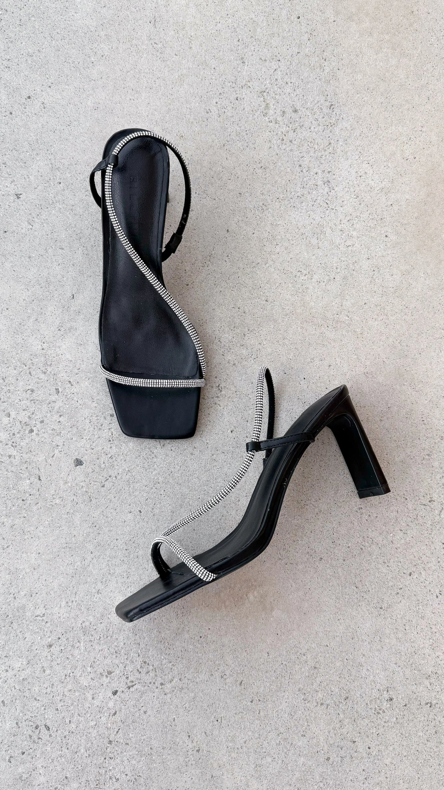 Kaye Heels Black Diamante