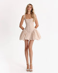 Cappuccino corset mini dress