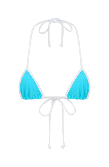 Inka Micro Bikini Top Paradise Blue White