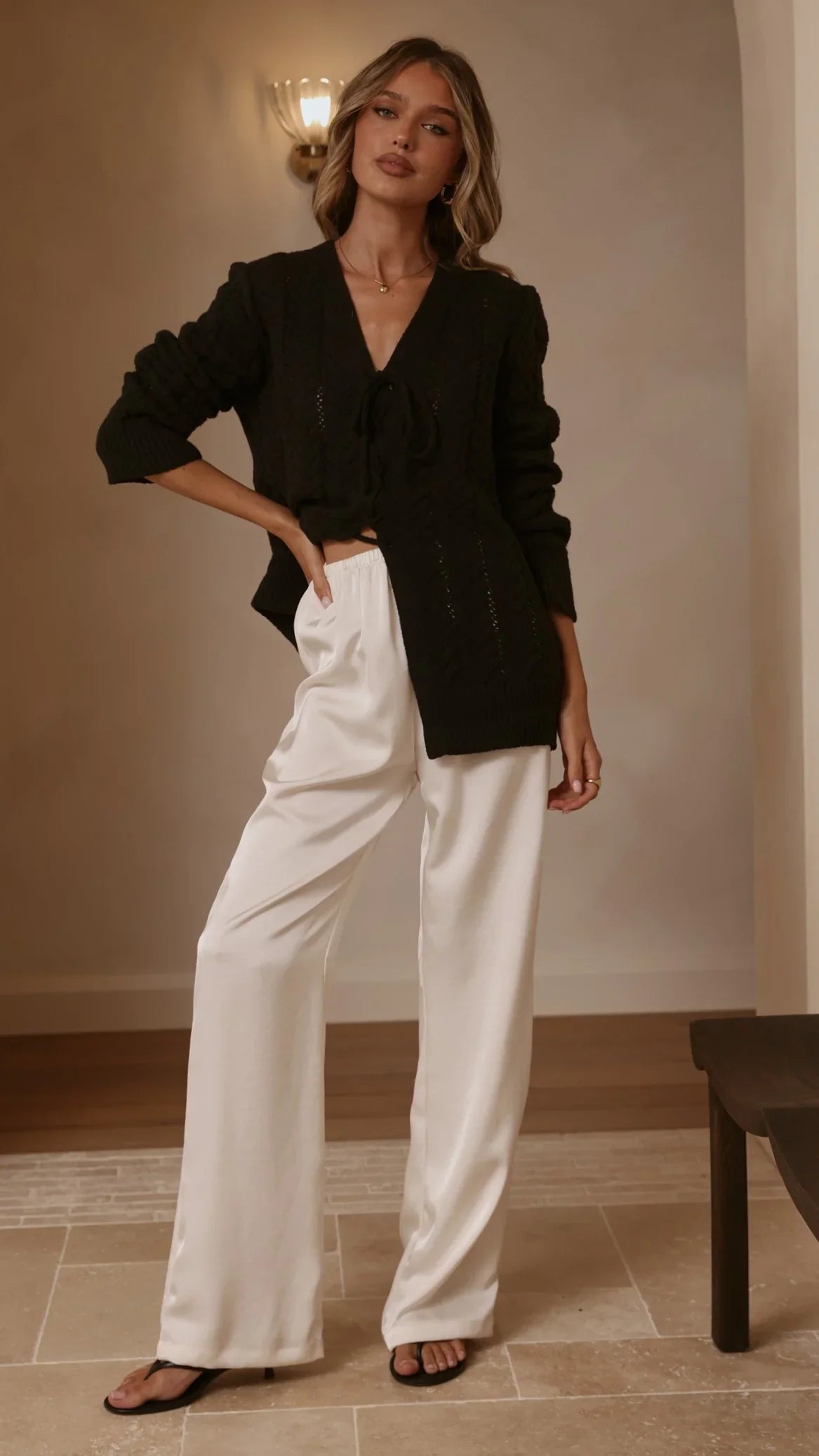 Georgia Knit Top Black