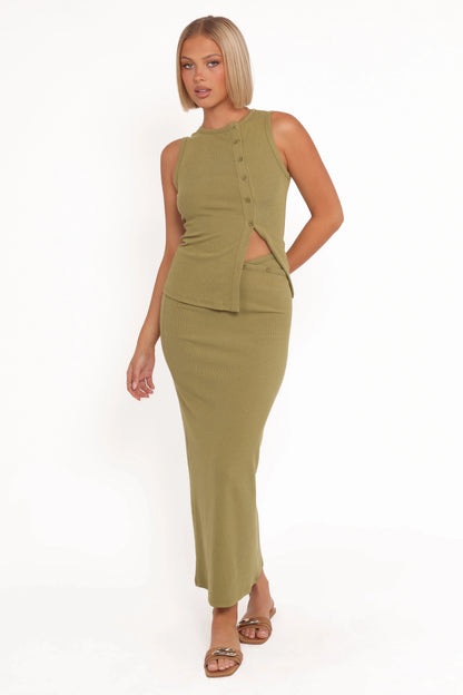 Adeline Two Piece Set Olive Green
