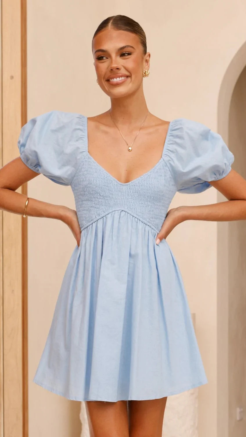 Sahirah Mini Dress Blue