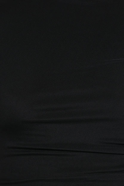 Aine Mesh Sleeve Bodysuit Black