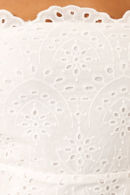 Meadow Lace Midi Dress Ivory