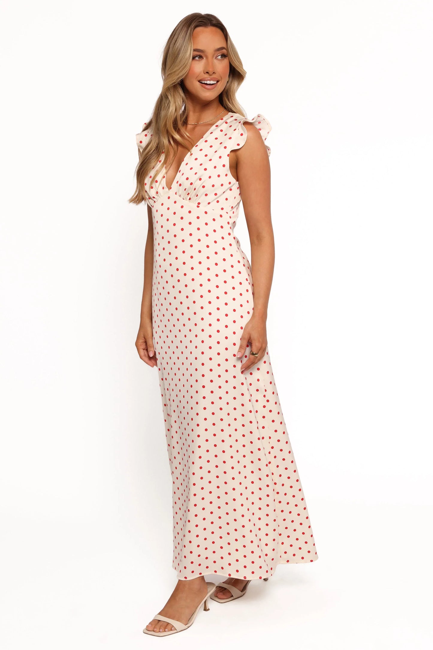 Bette Midi Dress Red Polka Dot
