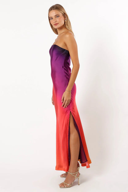 Mallory Strapless Maxi Dress Sunset Cosmo