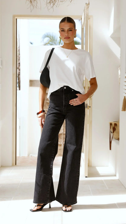 Rollas Sailor Scoop Long Jean Black Sand