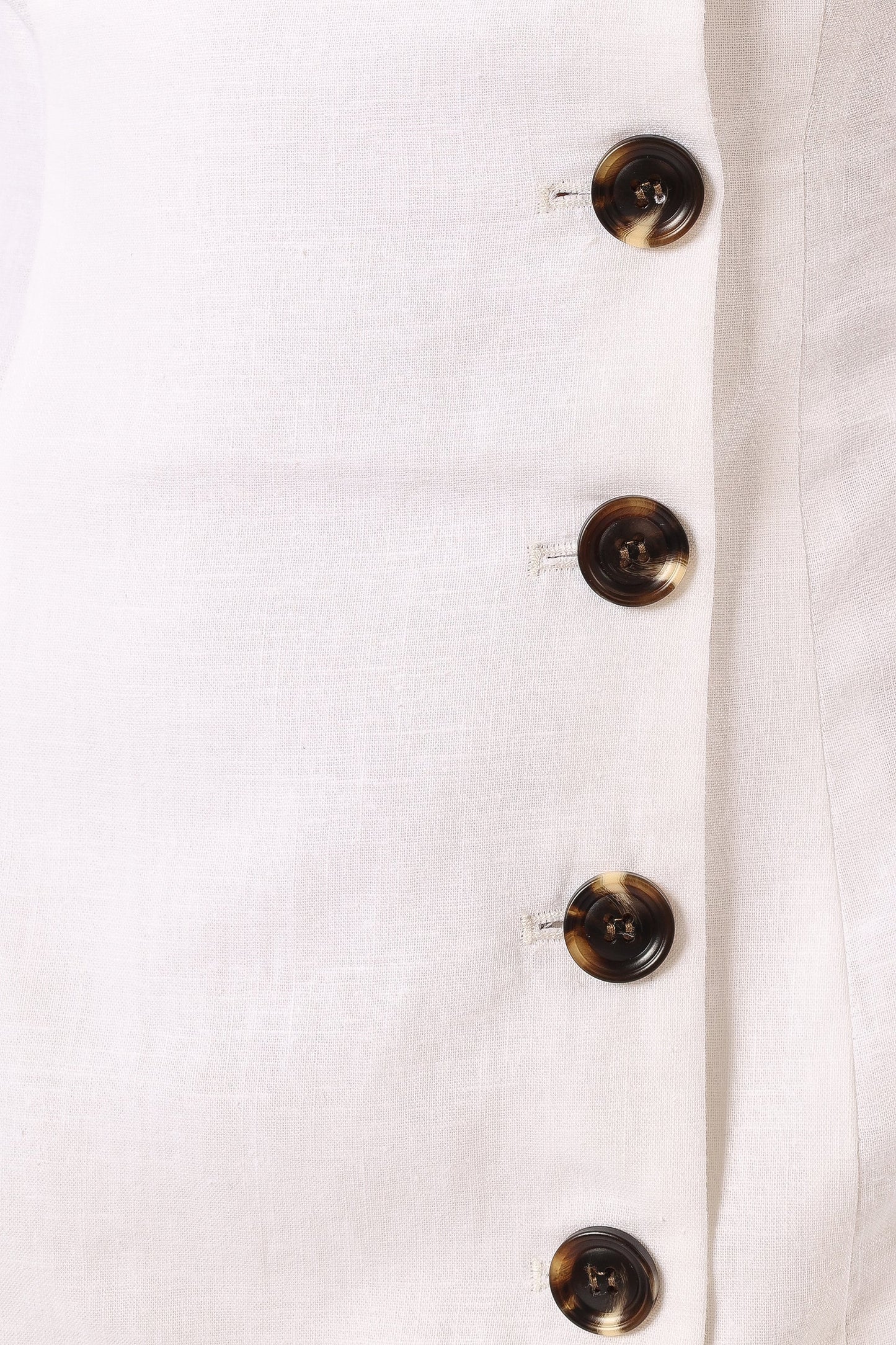Allegra Linen Mini Dress White