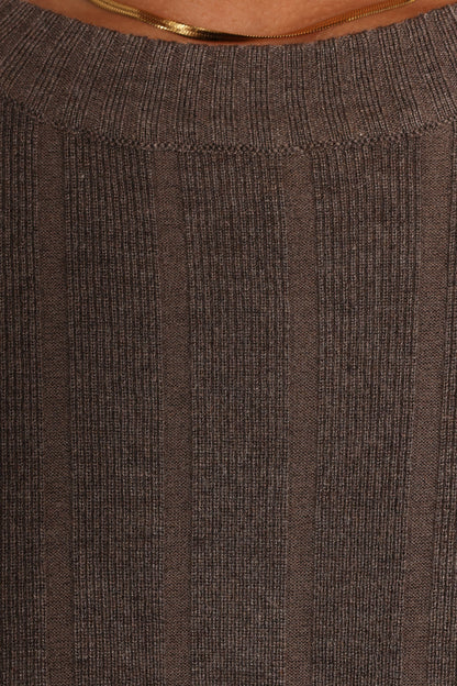 Silvie Long Sleeve Knitted Set Charcoal Grey