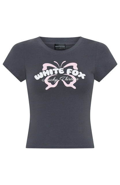 Lucky Thirteen Audrina Baby Tee Volcanic