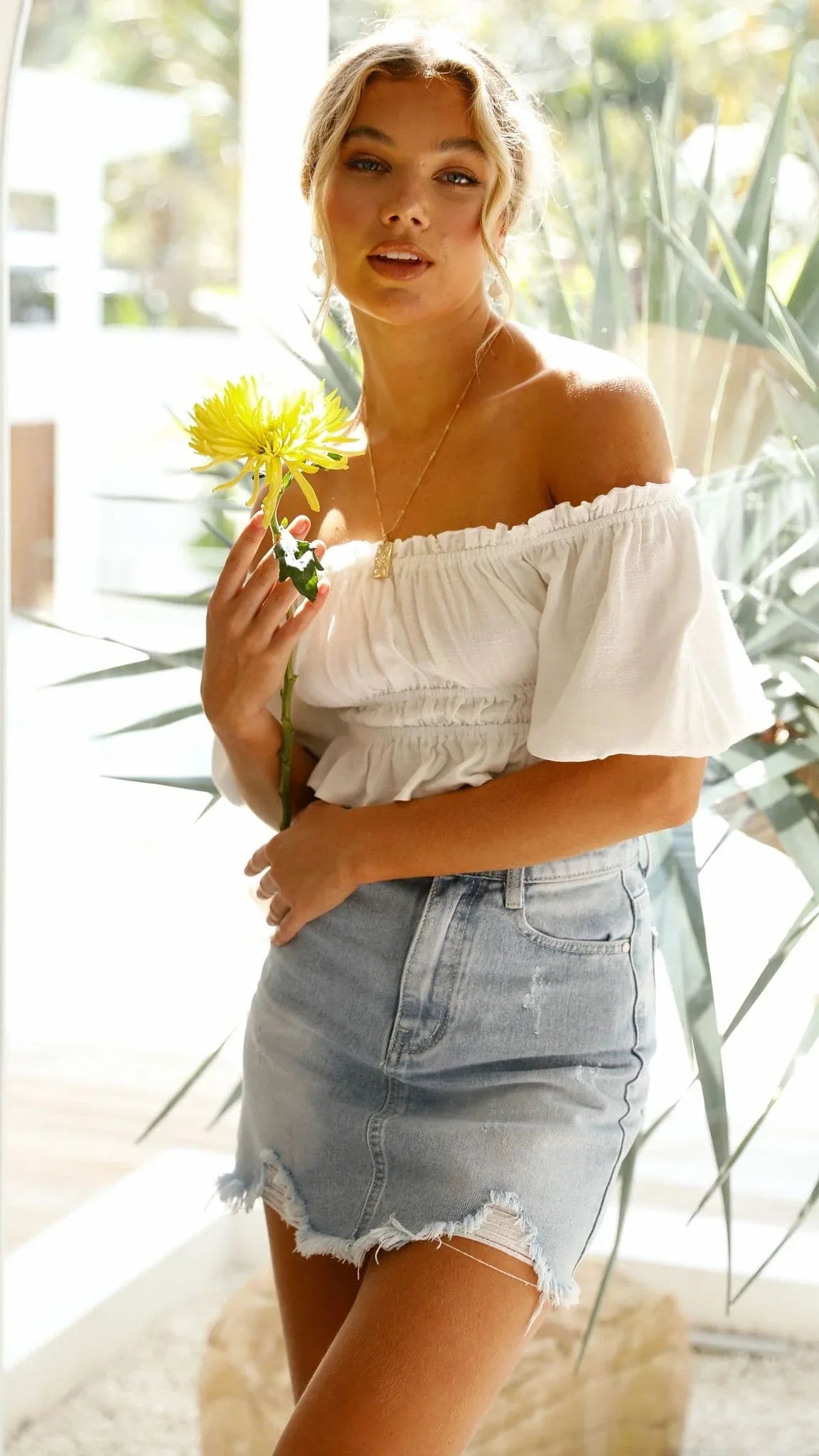 Tammy Mini Skirt Light Denim