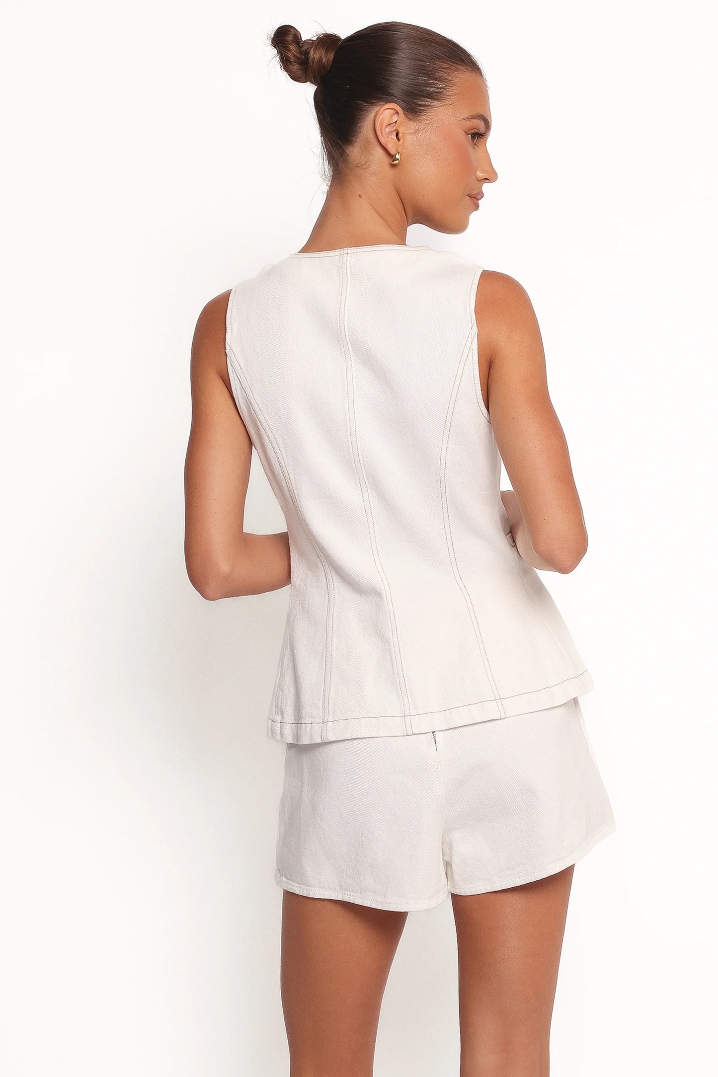 Kristy Denim Vest White
