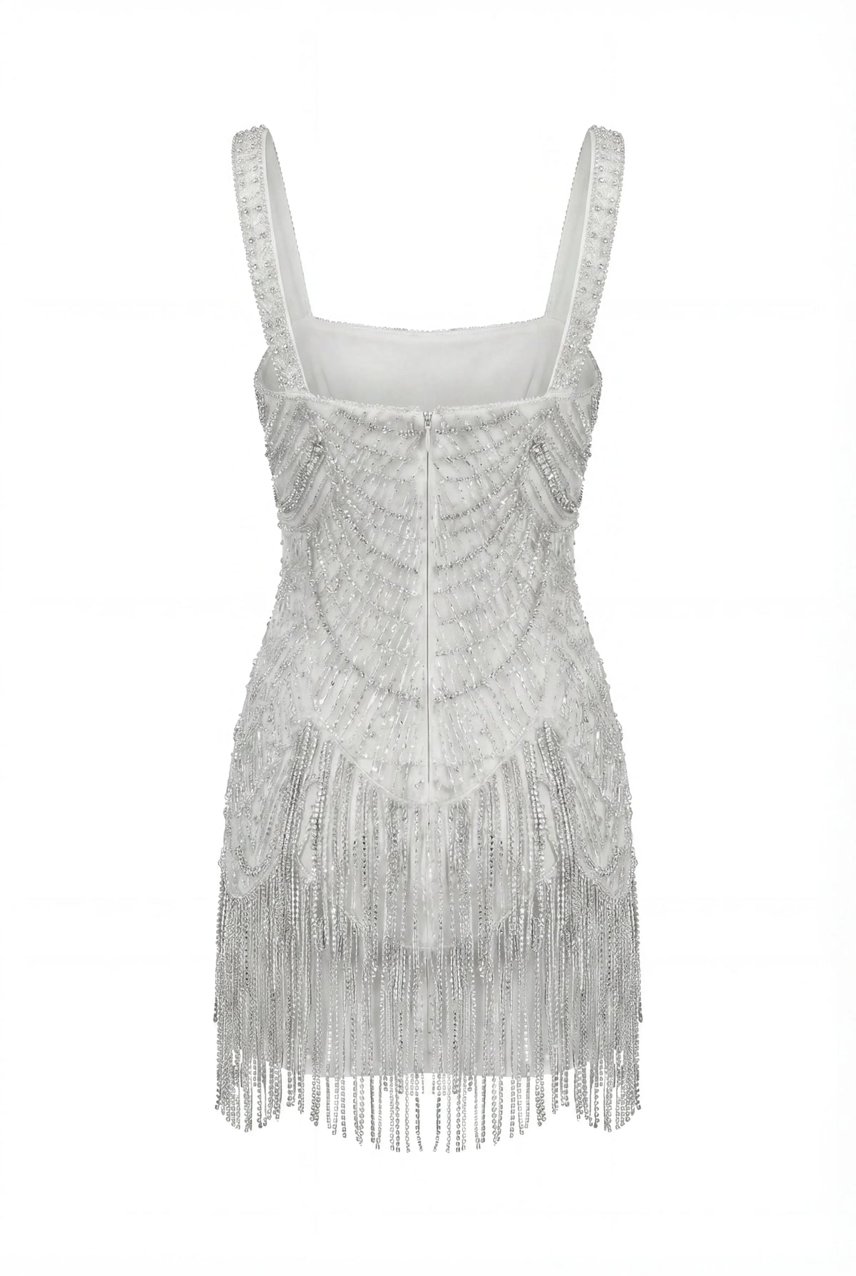Ivory Embellished Lace Mini Dress