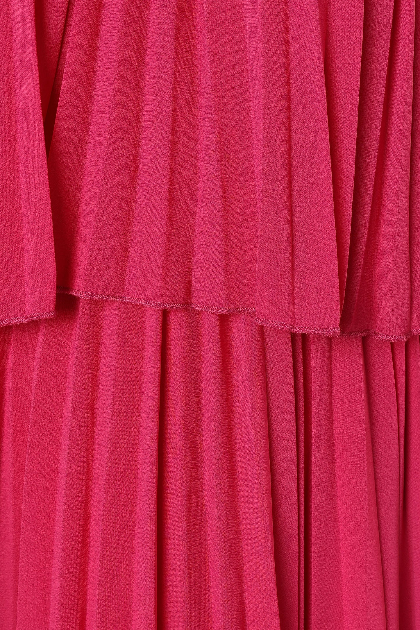 Gia Pleated Halterneck Mini Dress Hot Pink