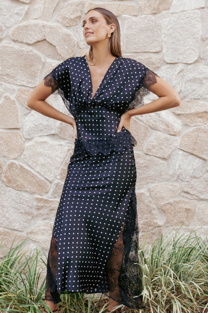 Ailbhe Top Black Polka Dot