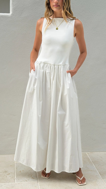 Alita Maxi Dress White