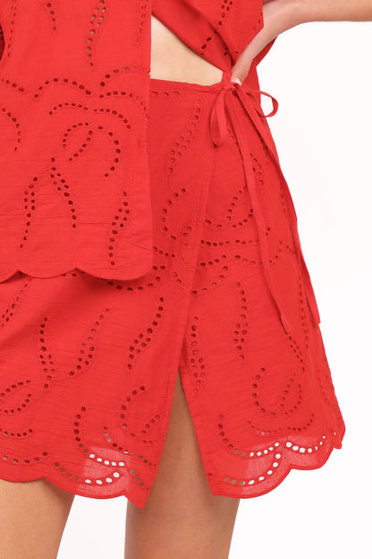 Gallie Skirt Set Red
