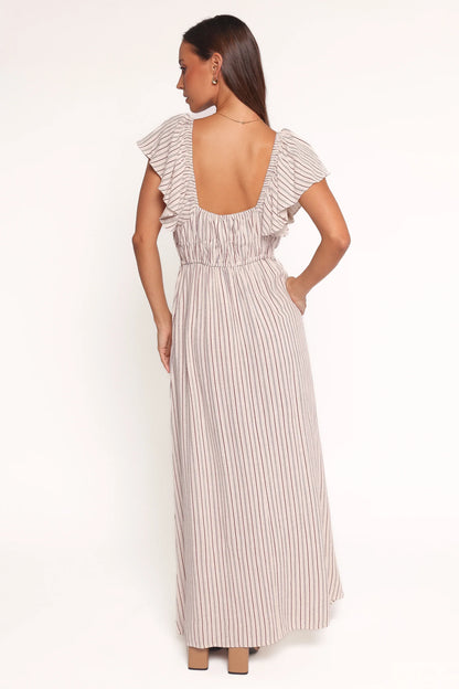 Martin Maxi Dress Cherry Red Stripe