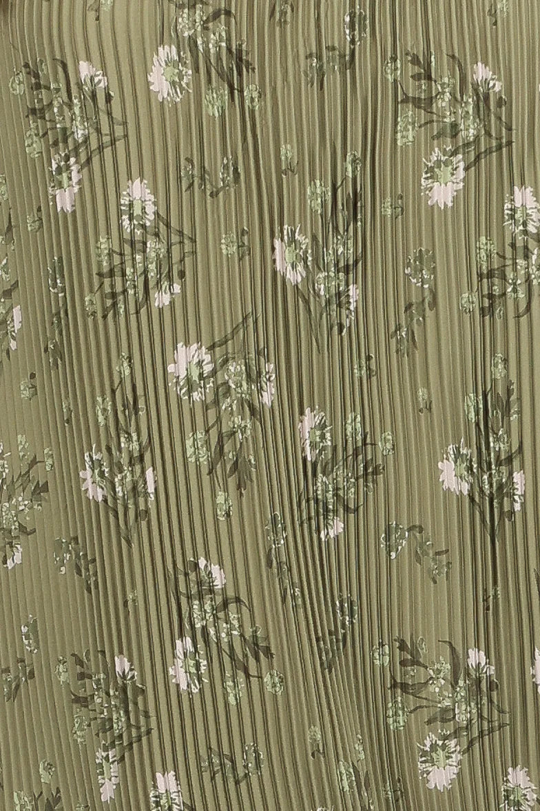 Sylvie Strapless Midi Dress Sage Botanical