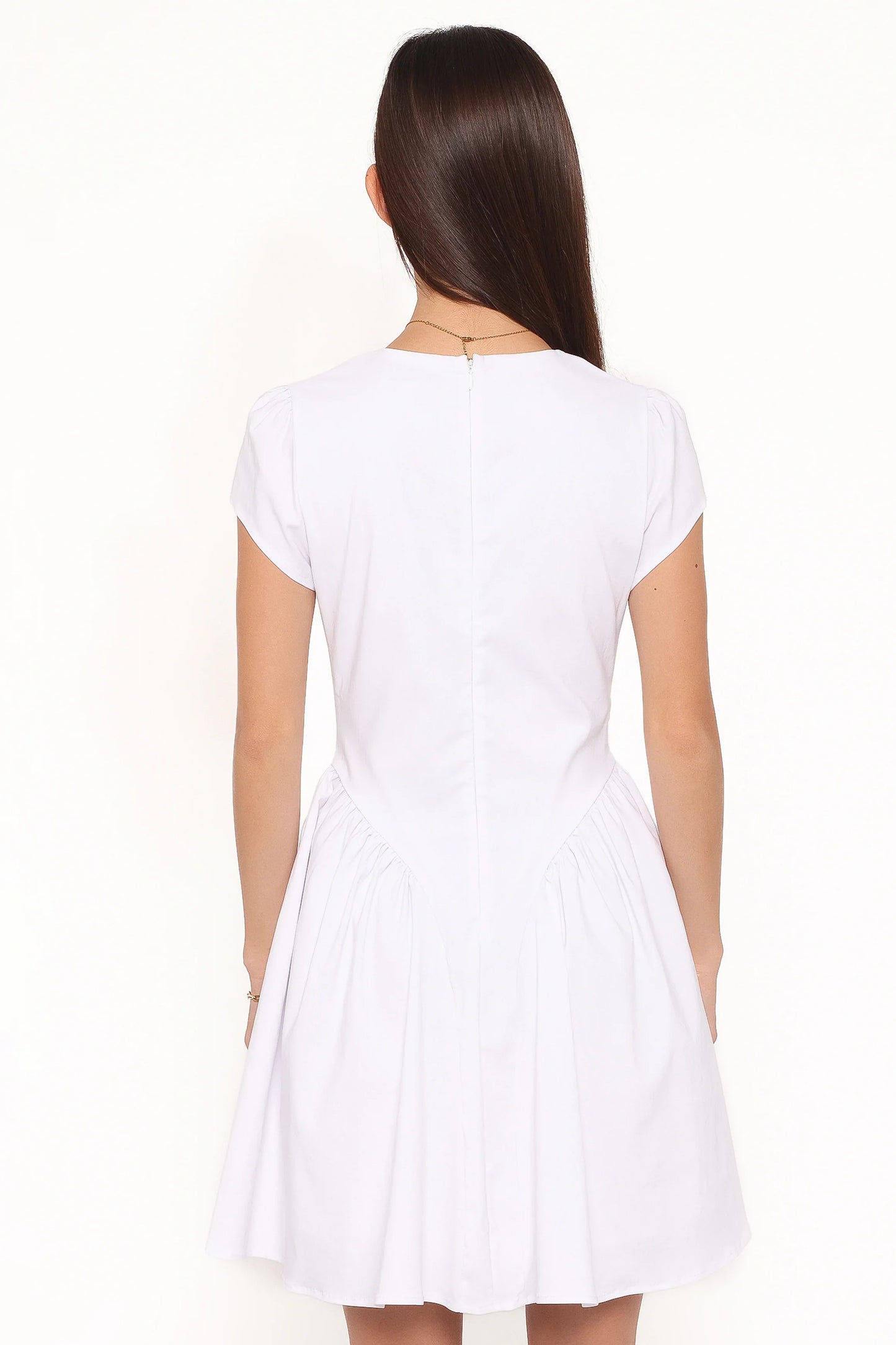 Lyssa Bow Front Mini Dress White