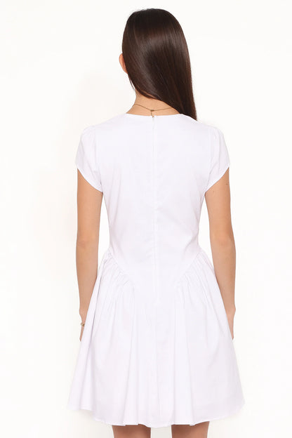 Lyssa Bow Front Mini Dress White