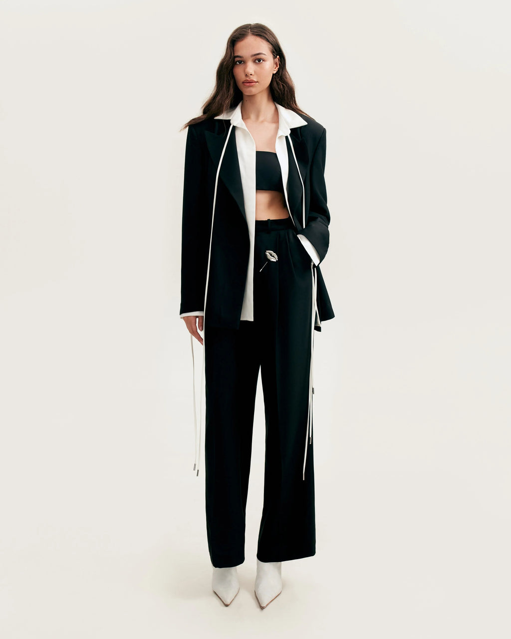High rise black suit pants Xo Xo