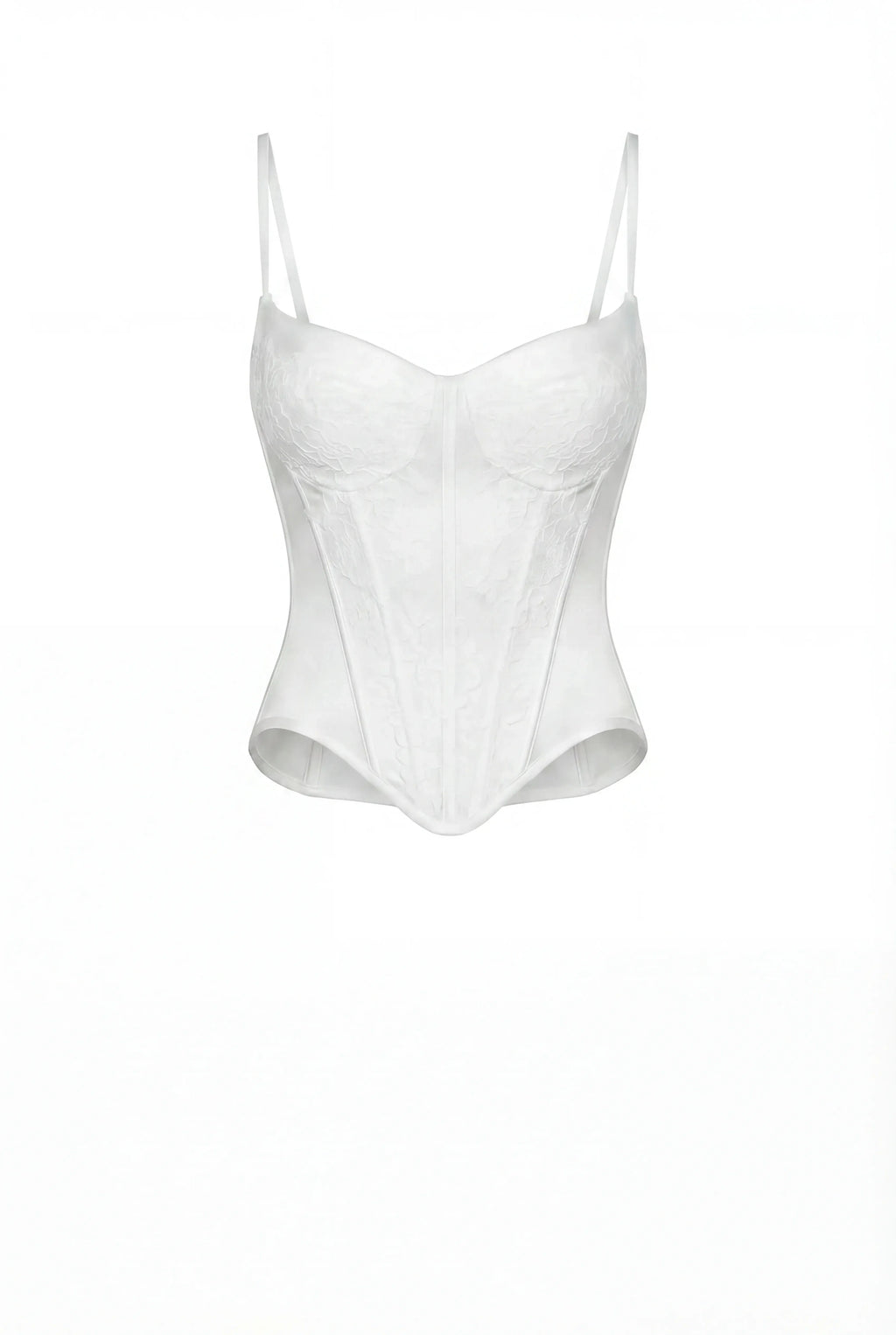 White Corset with Chantilly Lace