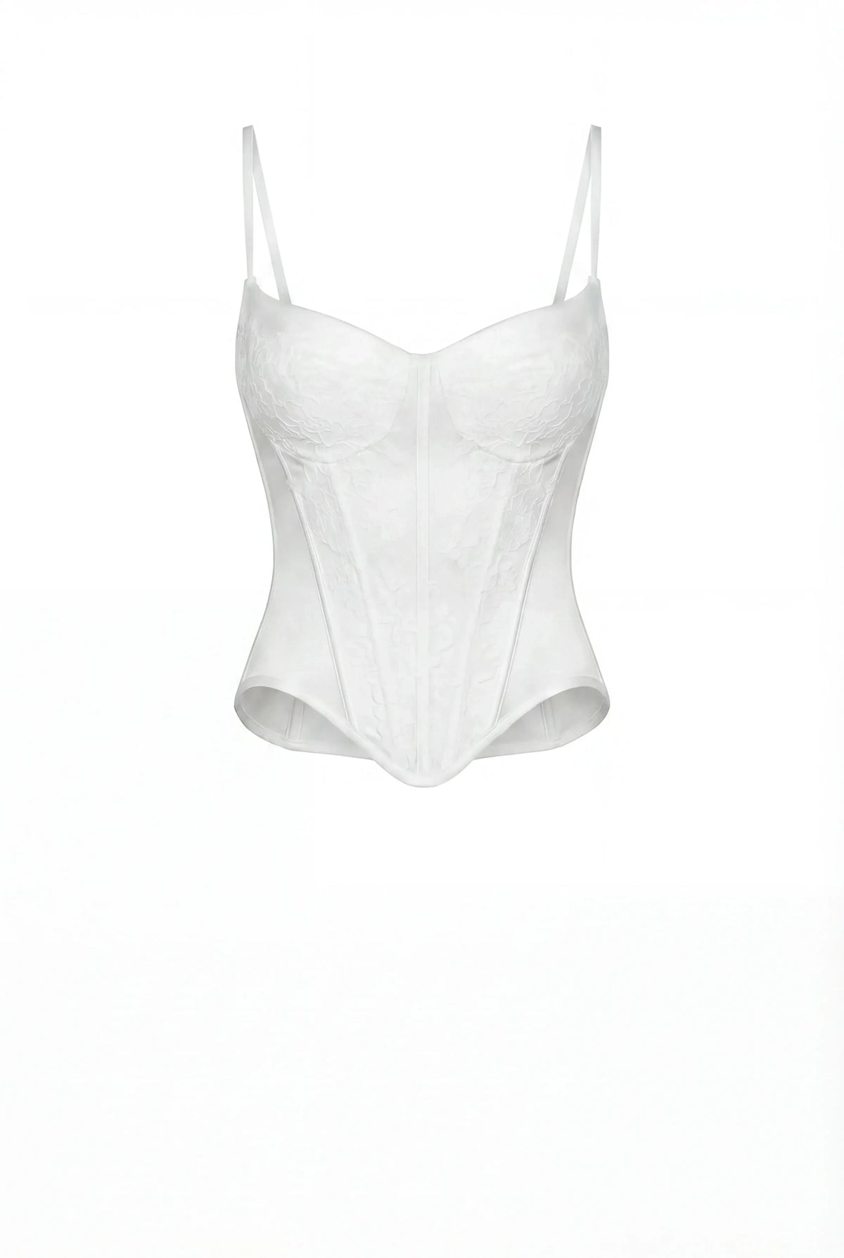 White Corset with Chantilly Lace