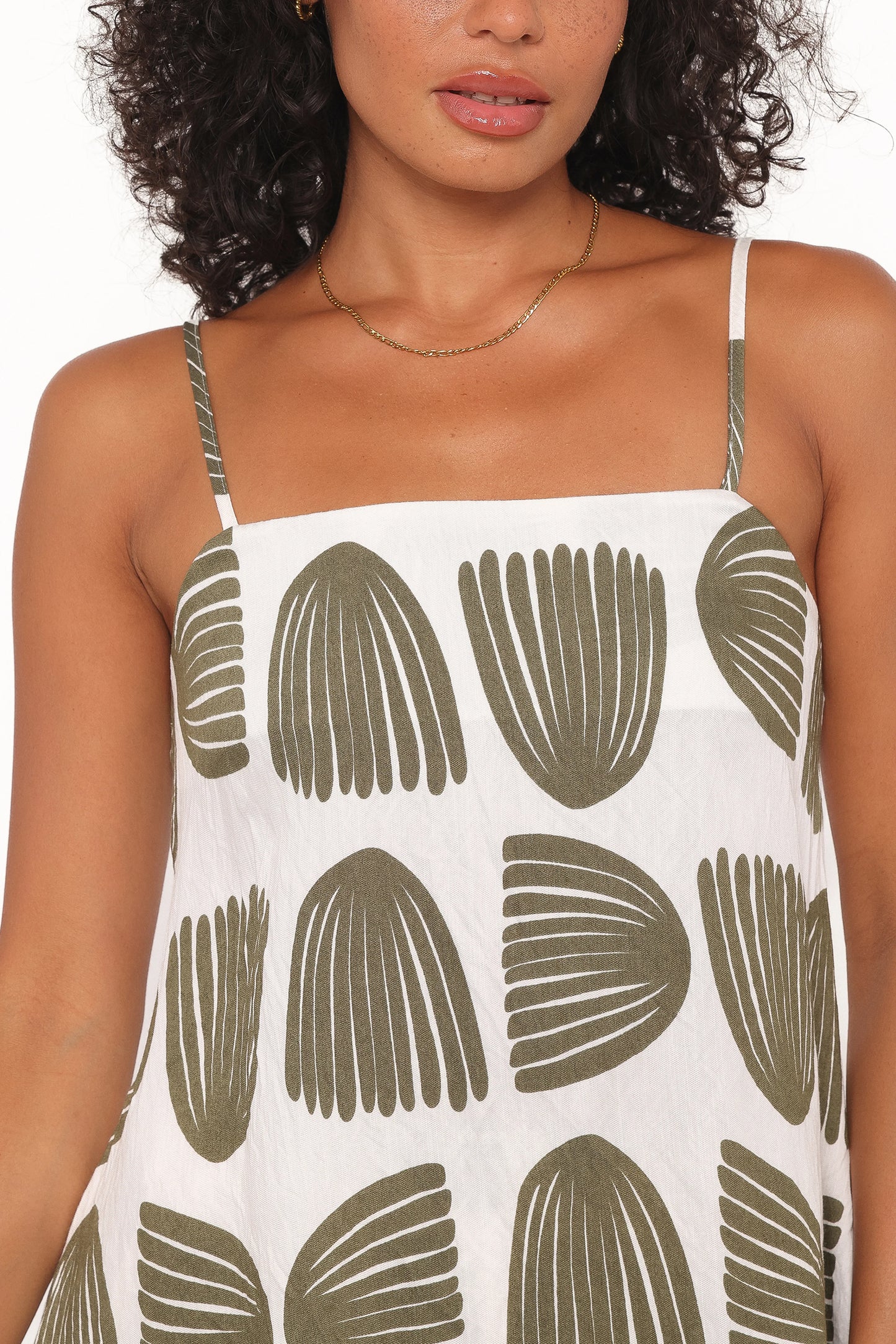Brianna Pant Set Green Palm Print