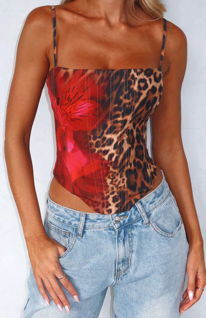 Youll Be Ok Bustier Leopard Bloom