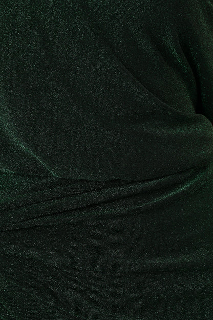 Santiago Off Shoulder Midi Dress Emerald