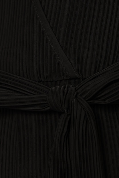 Solange Plisse Jumpsuit Black