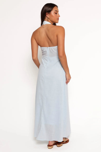 Betsy Halterneck Maxi Dress Pale Blue