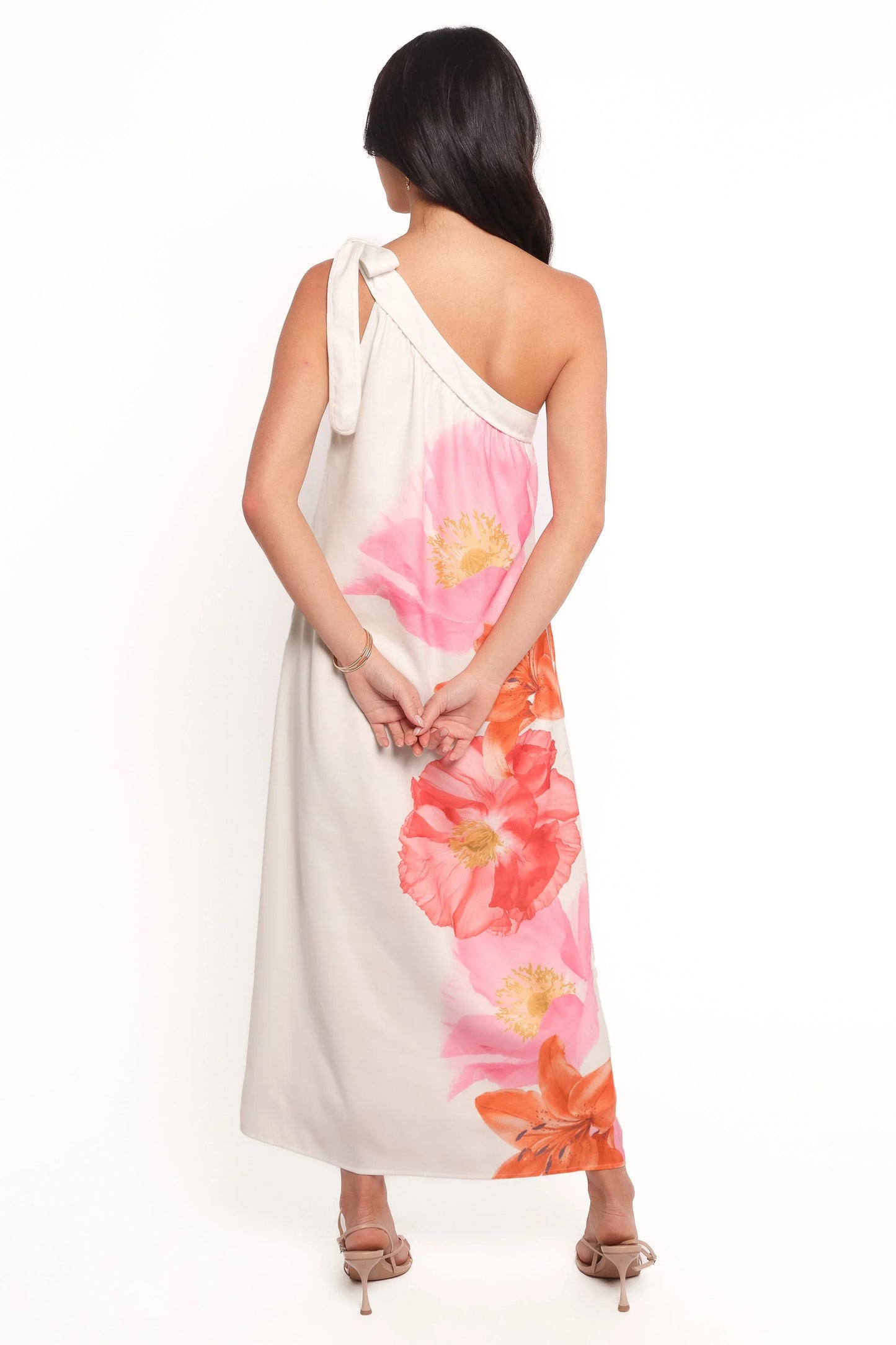 Charlize Maxi Dress White Pink
