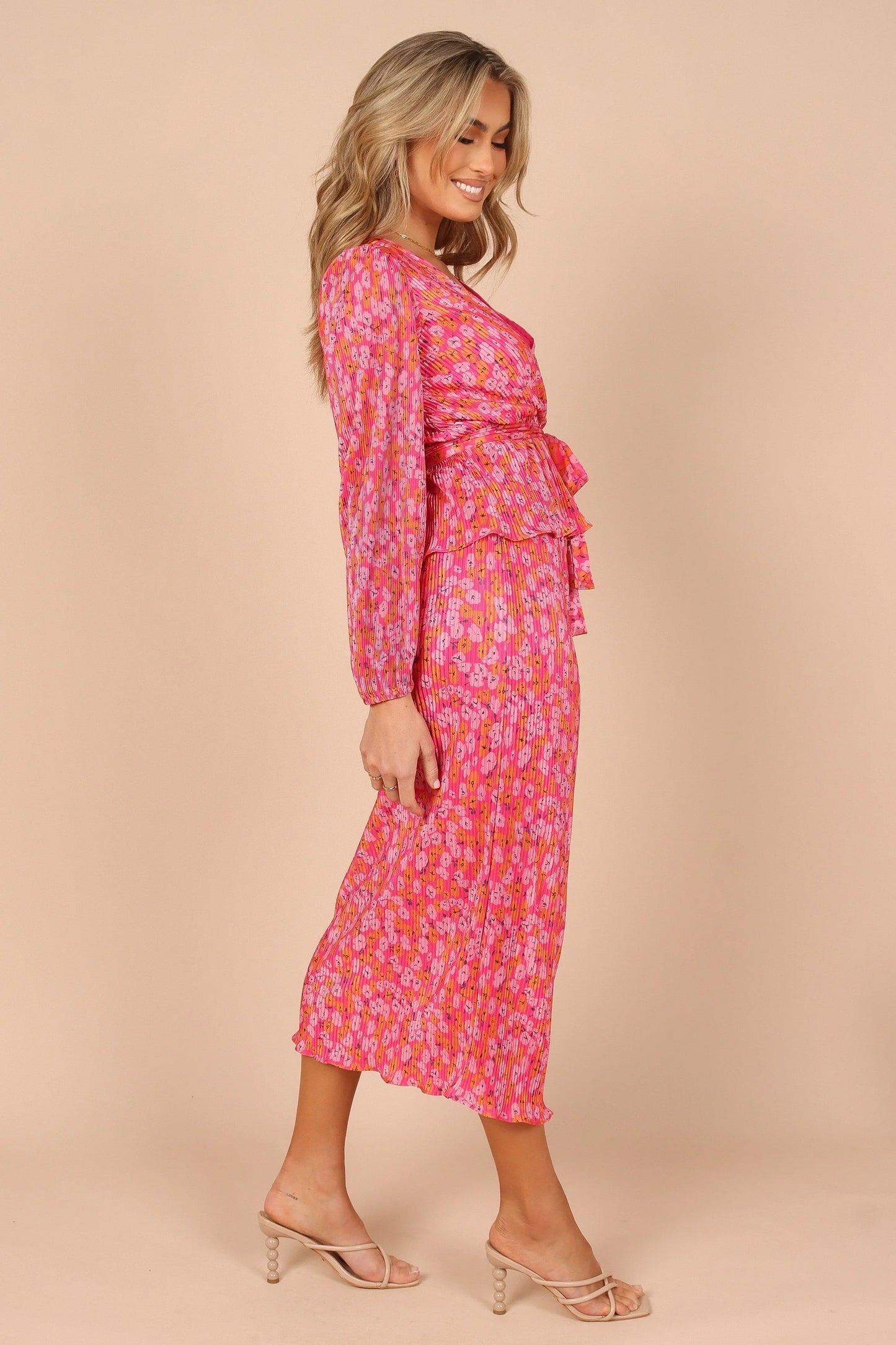 Minelli Pleat Top Hot Pink