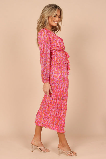 Minelli Pleat Top Hot Pink