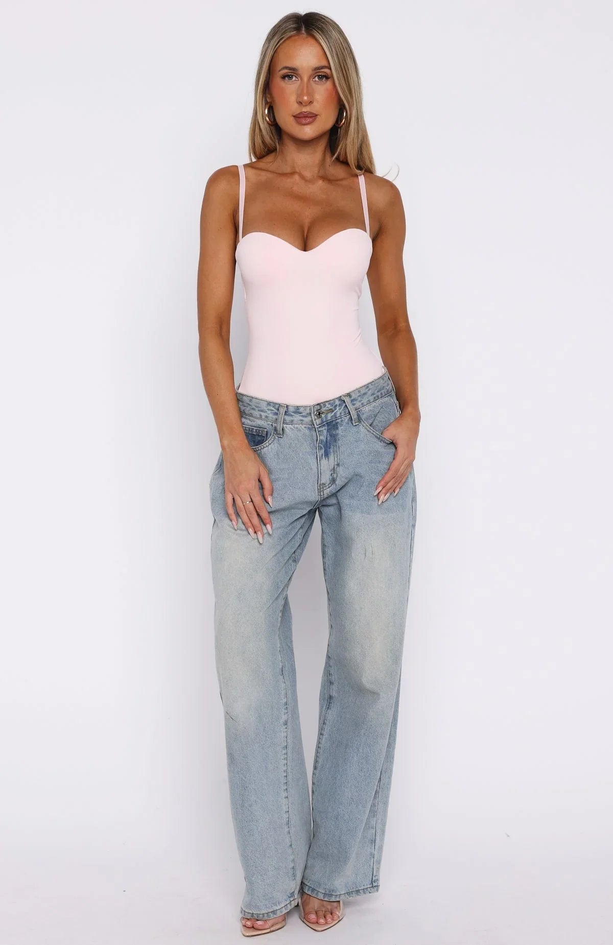 Stuck To You Bodysuit Baby Pink