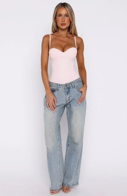 Stuck To You Bodysuit Baby Pink