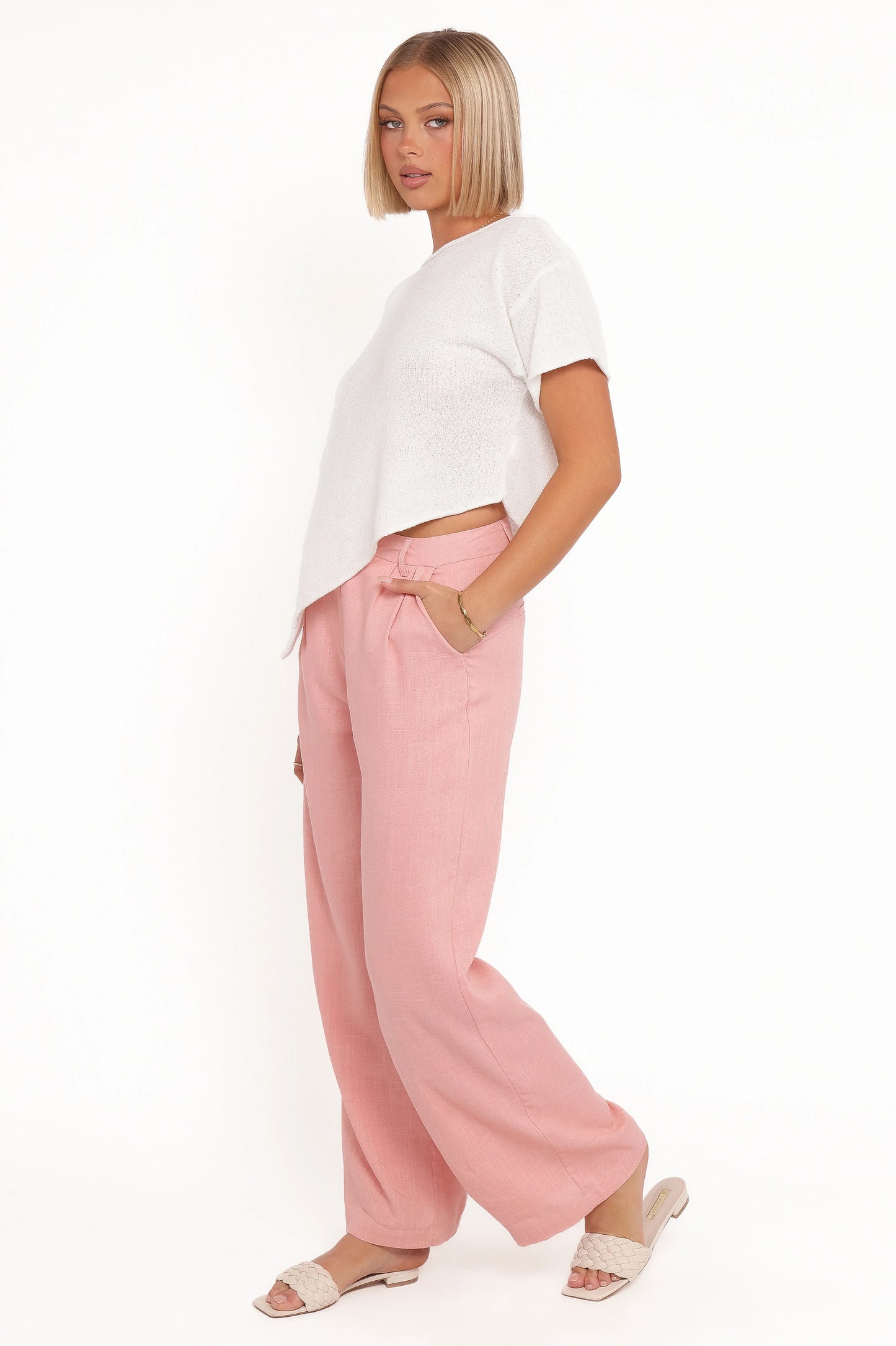 Dean Linen Pants Light Pink