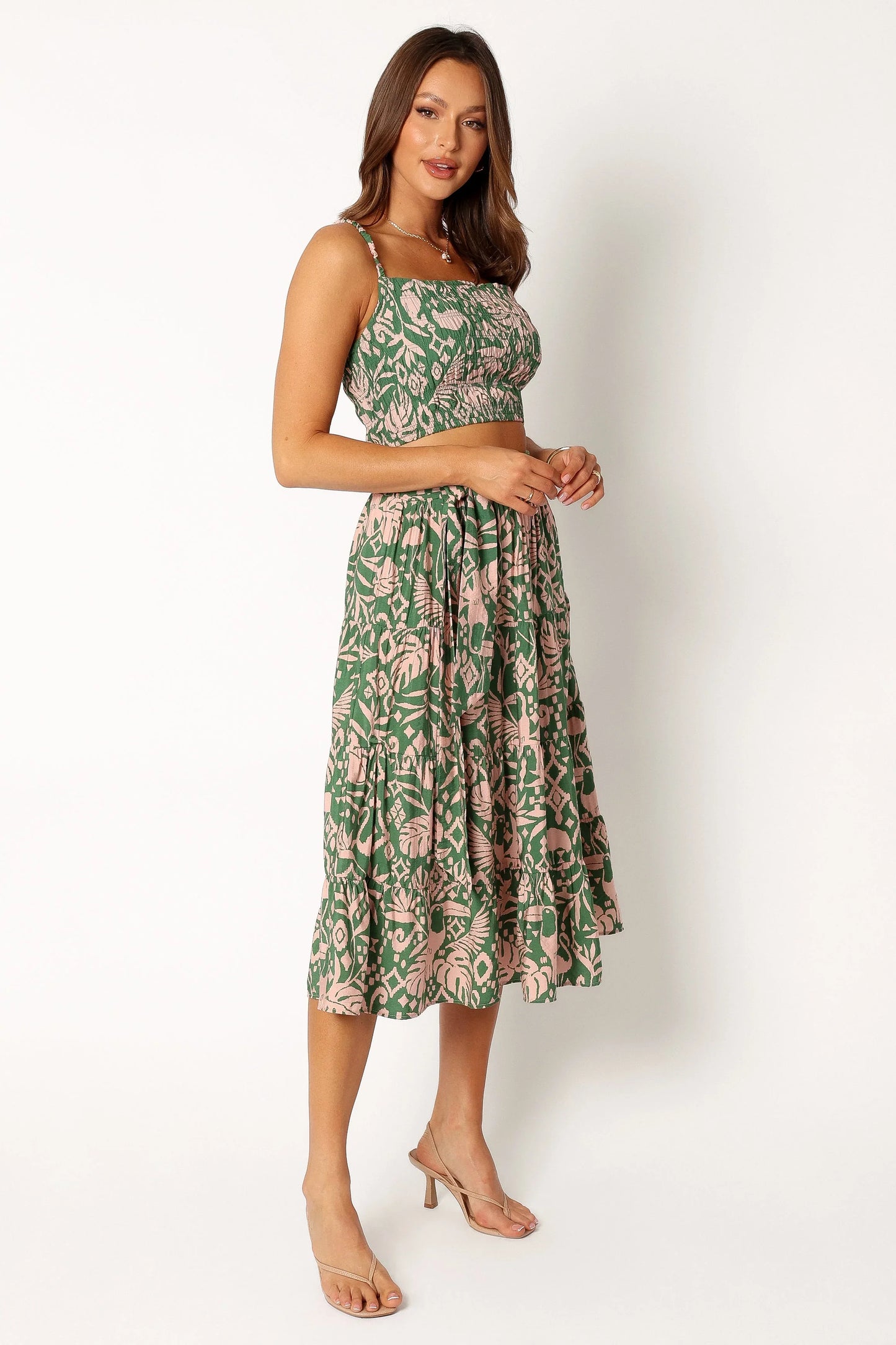 Lani Midi Skirt Green