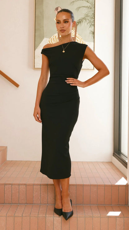 Lilah Midi Dress Black