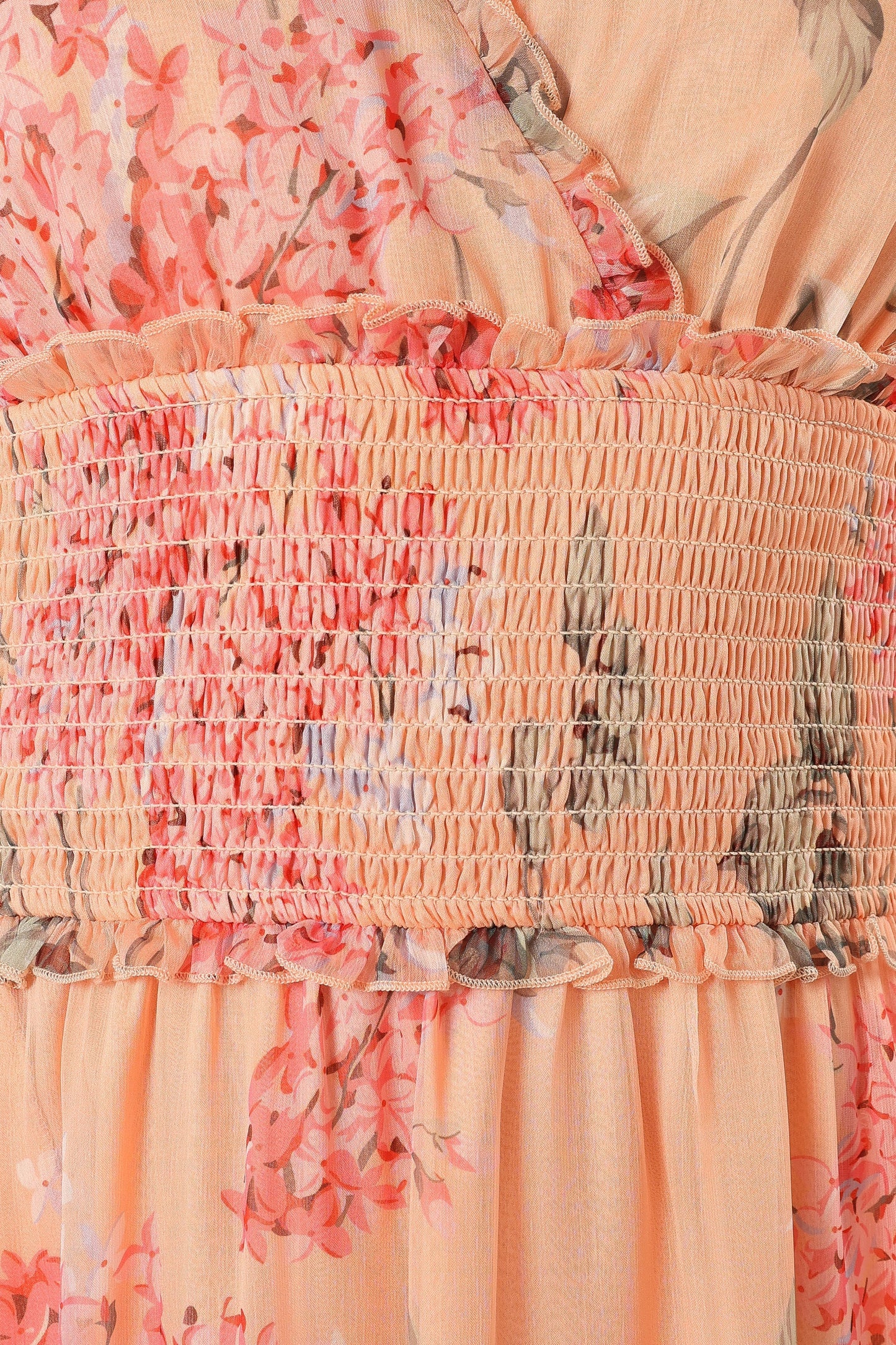 Fionna Maxi Dress Peach Floral