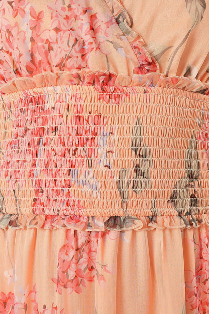 Fionna Maxi Dress Peach Floral