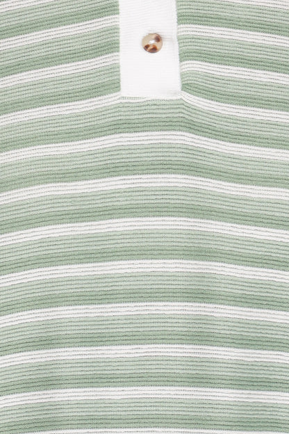 Dealia Knit Short Set Sage Stripe