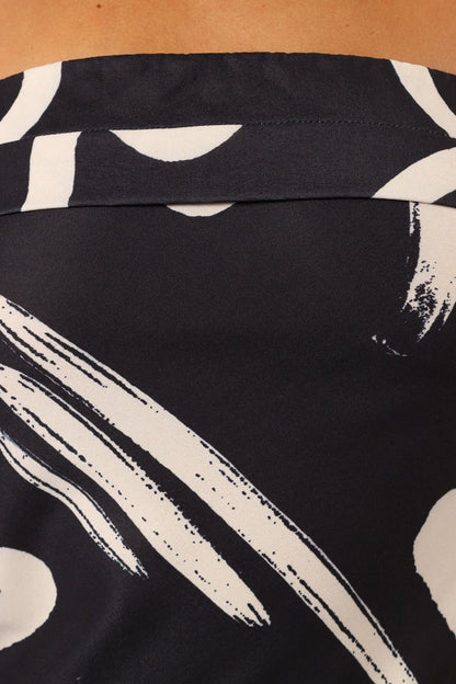 Remmie Strapless Maxi Dress Black White